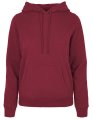 Dames Hoodie Basic Build Your Brand BB007 Burgundy